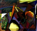 Abstract Shaped Canvas: Rocky Road