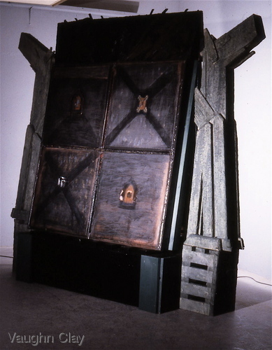 Sculpture-Wood-Amnesty Series: Bosnia Shadows/Back