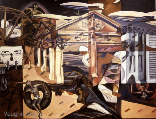 Painting-Oil-Gasoline Dreams Series:Beirut Station
