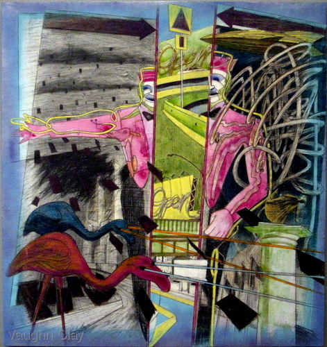 Painting-Acrylic-Gasoline Dreams Series: Fear Factors