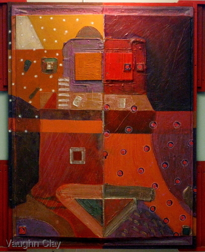 Sculpture-Wood-Abstract Structure Series: Vermillion Trance