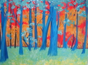 Painting--Oil-LandscapeBlue Woods
