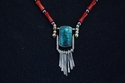 Hans,Siig,Jewelry,necklace,silver,copper,red,coral,malachite -  Jewelry