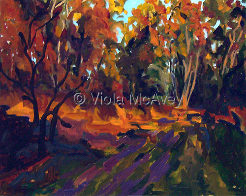 Painting-Plein Air-Sunset Path