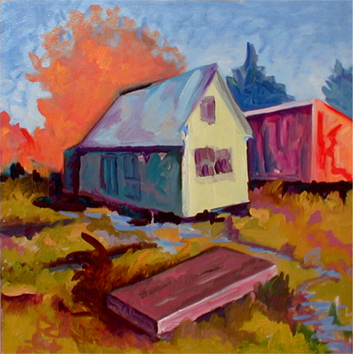 Painting-Plein Air-Fall at Sappington's Boat Yard