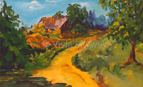 Painting-Plein Air-Late Afternoon Barn