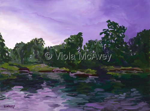 Painting-Plein Air-Storm over Deep Creek