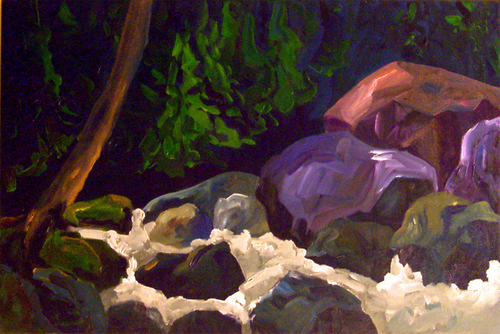Painting-Plein Air-Whitewater Rocks