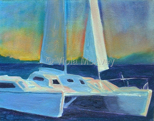 Painting-Seascape-Romany Catamaran