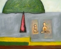 Master and disciple under the Bodhi Tree