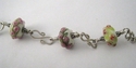 pastel lampwork with goldfill wire wrap