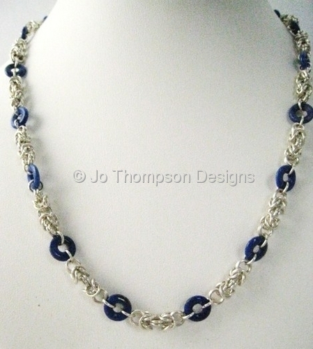 Jewelry-Wire-byzantine and lapis necklace