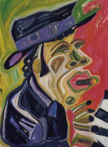 Print Making-Figurative-Jazz Piano Man