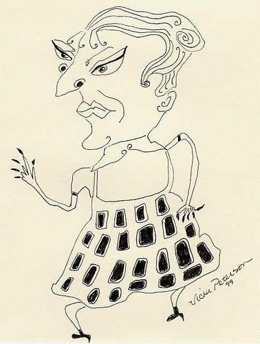 Drawing-Figurative-Drawing of French Woman