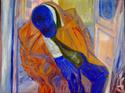 Painting--Oil-GenreAsleep on the Subway