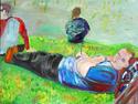 Painting--Oil-Genresunday in the park