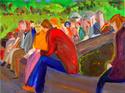 Painting--Oil-CityscapeBy the Fountain