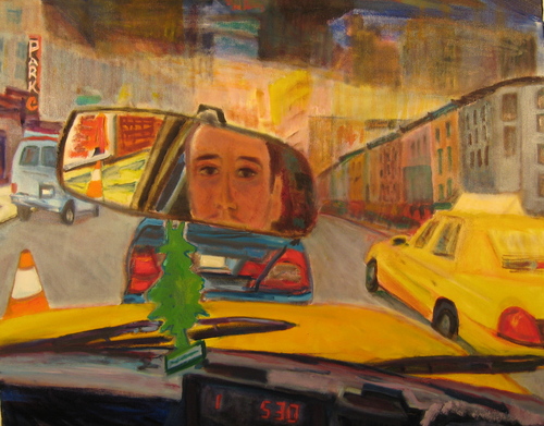 Painting-Cityscape-In the Driver's Seat