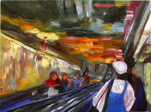 Painting-Genre-Transferring to the E Train