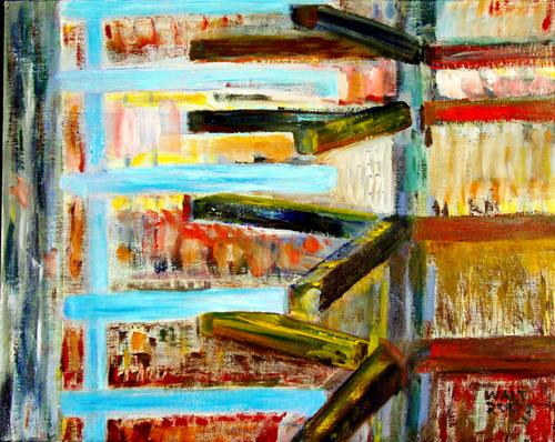 Painting-Cityscape-Exit Only