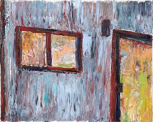 Painting-Figurative-Back Door and Kitchen Window
