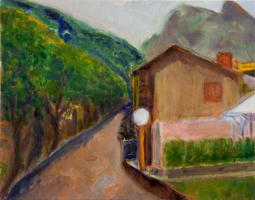 Painting-entering pinzolo