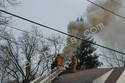 Chimney Fire with Firefighters