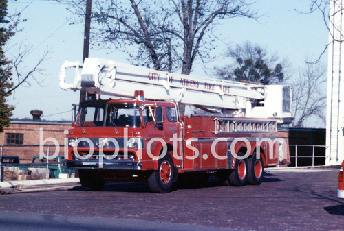 Athens GA, Fire Department Tower Ladder 1976 Photo