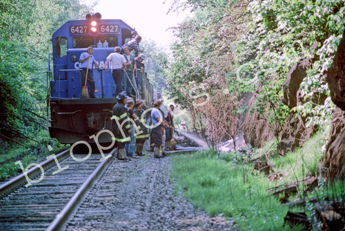 Track Side Fire Conrail Assistance