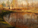 Weeda Hamdan - Autumn Lake, O/C, 28*20, Weeda