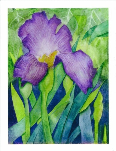 Print Making-Purple Iris