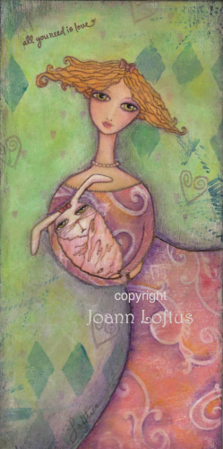 Mixed Media-On Canvas-All You Need Is Love