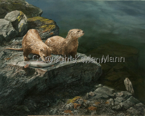 Painting-Wildlife-Table For Two