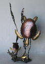 Sculpture--Metal-WildlifeSea Turtle with Juvenile