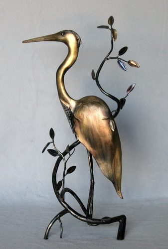 Sculpture-Heron in Mangrove 
