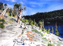 Painting--Watercolor-LandscapeSentinel Echo Lake