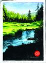 Painting--Watercolor-LandscapeCrater Creek Meadow, John Muir Trail