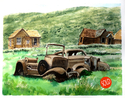 Painting--Watercolor-LandscapeBodie Car Lot