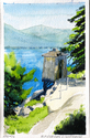 Painting--Watercolor-LandscapeOld Rubicon Point Lighthouse