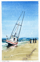 Painting--Watercolor-SeascapeF/V Madelyn Aground
