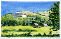 Painting--Watercolor-LandscapeMeiss Meadow, Tahoe Rim Trail
