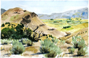 Painting--Watercolor-LandscapePalomino Valley from the Davis Place
