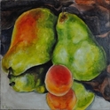 Painting--Oil-Still LifePears and Aprium 