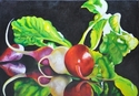 Painting--Oil-Still LifeRadish Reflections