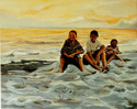 Painting--Oil-SeascapeSunset East Beach