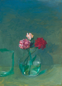 2 carnations and a rose