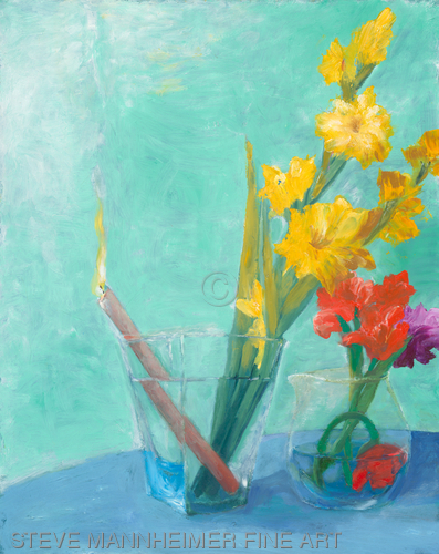 Painting-Oil-Yellow Glads