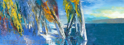Painting-Oil-Fire and Water:  Shoreline