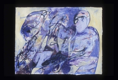Mixed Media-On Paper-blue haze