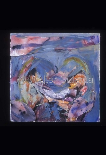 Mixed Media-On Paper-holding on